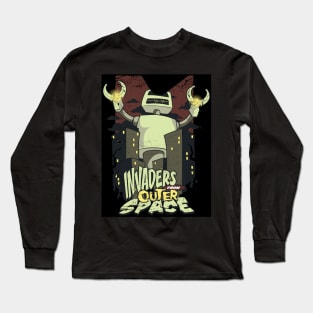 Invaders from Space! For B-movie sci-fi lovers and fans of space adventure. Long Sleeve T-Shirt